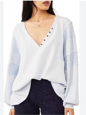 Free People Callisto Oversized Thermal Henley